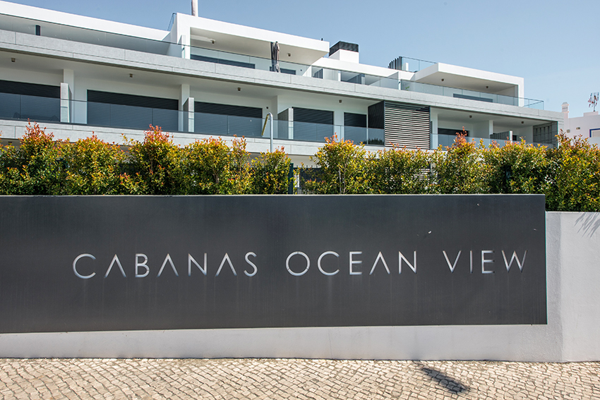 The south facing frontline apartments of CabanasOceanview complex in Cabanas de Tavira