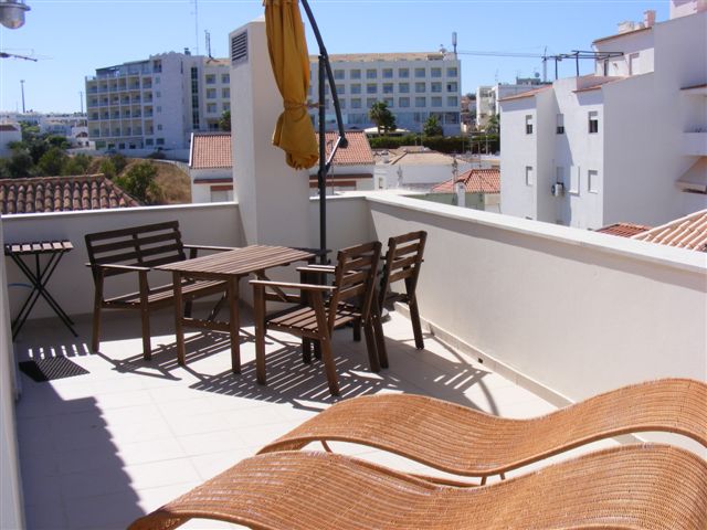 Sunloungers on the private terrace