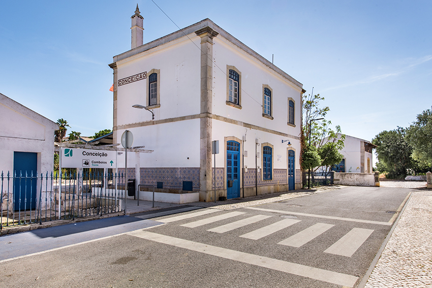 Old world charm; the local picturesque train station in Conceio de Tavira