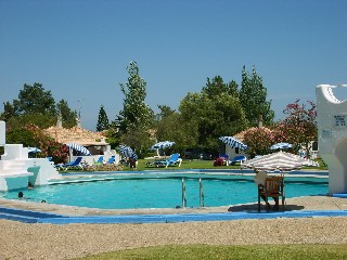 Communal swimming pool Pedras del Rei, 50 meter from villa